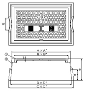 品番 KM-40 水道管口径30-40mm用寸法図