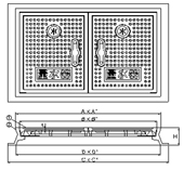 品番 KM-50 水道管口径50mm用寸法図